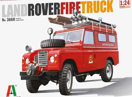 italeri land rover fire truck model