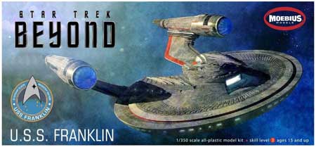 moebius star trek uss franklin model