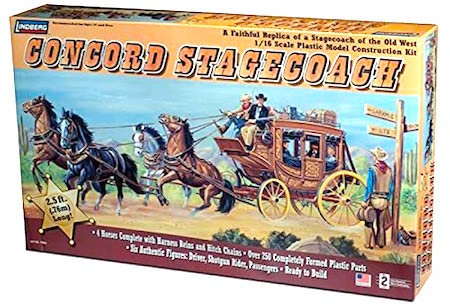lindberg models stagecoach with horses kit
