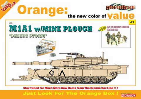 dragon m1a1 abrams desert storm tank model kit with figures