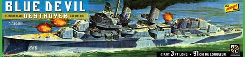 lindberg blue devil fletcher destroyer ship model