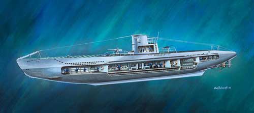 revell u47 cutaway uboat model