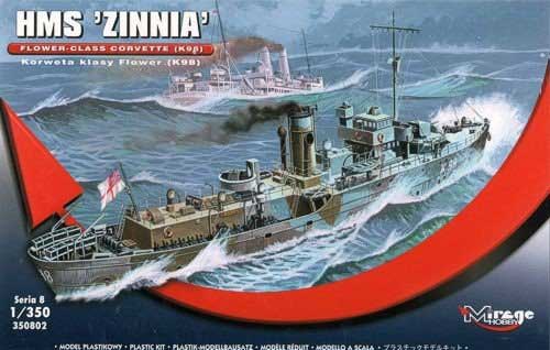 mirage hms zinnia flower class corvete ship model