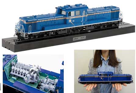 aoshima dd51 locomotive train model