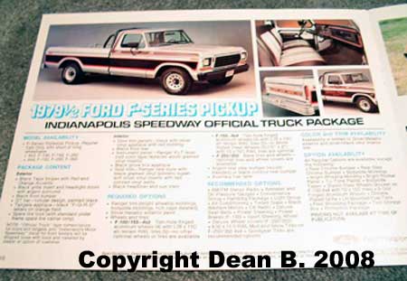 Ford Indy Pace Truck