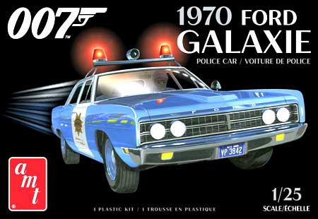 AMT 1970 Ford Galaxie Police Car (James Bond) 1:25 Scale Model Kit