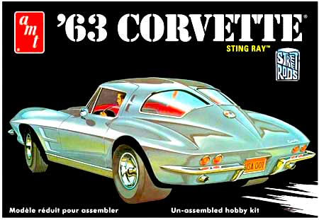 AMT 1:25 Scale 1963 Chevy Corvette Model Car AMT861