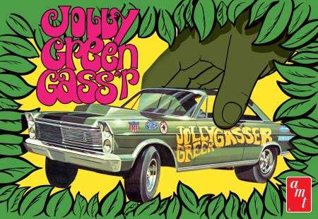 AMT 1965 Ford Galaxie Jolly Green Gasser 1:25 Scale Model Kit AMT1192