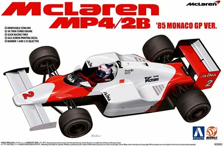 Aoshima Bunka Kyozai BEEMAX  McLaren MP4/2 B  Monaco Grand Prix Model 