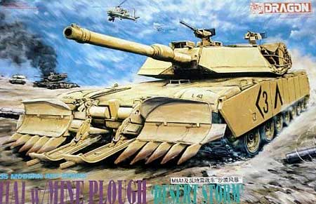 Dragon M1 A1 with Mine Plough 1/35 Scale Desert Storm