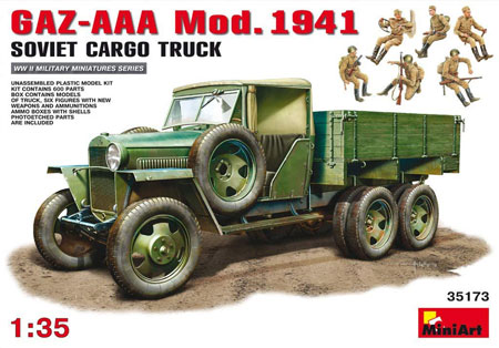 miniart cargo gaz truck model kit
