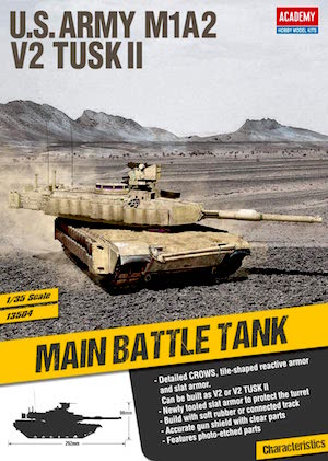 Academy Hobby Model Kits Scale Model : Armor Tanks & Artillery Kits 1/35 M1A2 V2 TUSK II