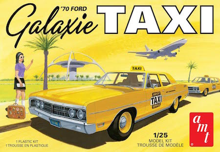 AMT Ford Galaxie Taxi 1970 1:25 Scale Model Kit