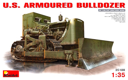 MiniArt U.S. Armoured Bulldozer Model Kit 