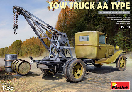 mini art soviet gaz aa tow truck model kit
