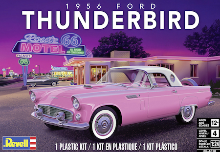 Revell 85-4518 1956 Ford Thunderbird Model Car Kit 1:24 Scale Plastic Model Building Kit