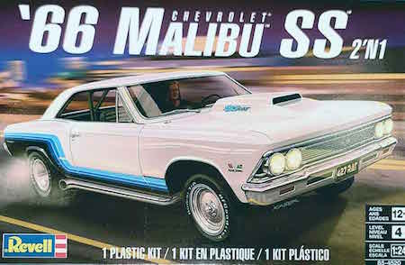 Revell 85-4520 1966 Chevy Malibu SS 2N1 Model Car Kit 1:24 Scale Plastic Model Building Kit