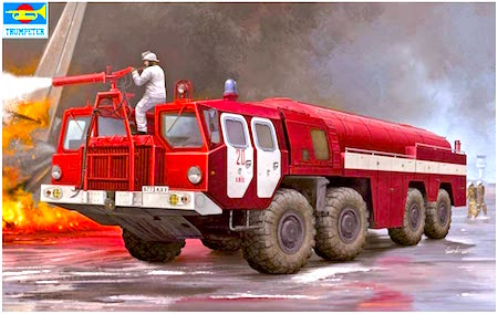 trumpeter aa60 russian fire truck airport model
