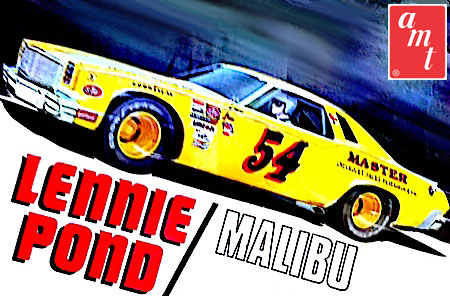 AMT Lennie Pond 1974 Chevy Malibu Stock Car 1:25 Scale Model Kit