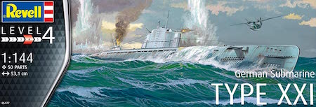 Revell 05177 German Submarine Type XXI 1:144 Scale Model Kit