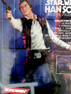 Star Wars Han Solo Model Figure Kit. Ultrafine Detail Striking Likeness 1/4 Scale. Over Model Figure. Molded Blaster