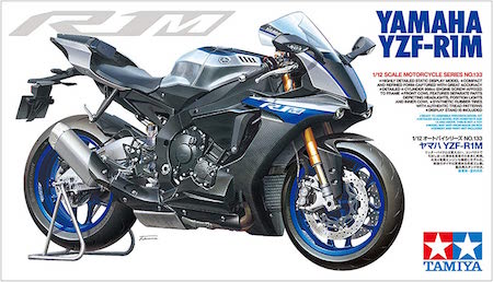 Tamiya 14133 1/12 Yamaha YZF-R1M Motorcycle Plastic Model Kit