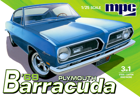 MPC 1969 Plymouth Barracuda 1:25 Scale Model KIt