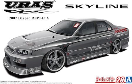 Nissan URAS Replica ER34 Skyline Scale Model Kit