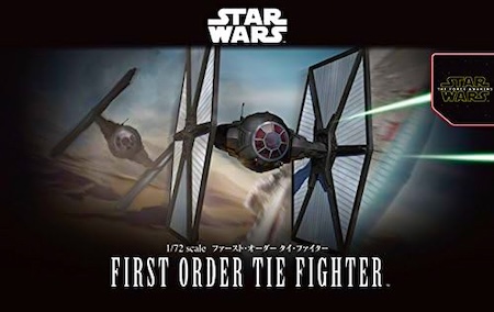 BANDAI Hobby Plastic Model First Order Tie Fighter Star Wars Kit  Scale