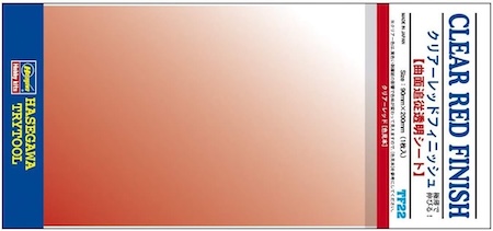 HASEGAWA 71822 Adhesive Finish Sheet Clear Red