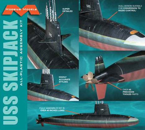 moebois models uss skipjack submarine Model Kits