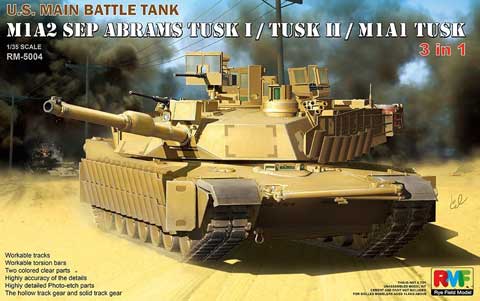 Rye Field Model M1A2 SEP Abrams Tusk I/Tusk II/M1A1 Tusk Battle Tank Model Kit