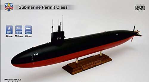 usn permit class submarine model