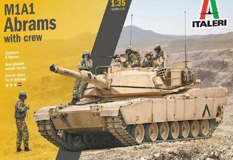 Italeri ITA6571 1:35 M1A1 Abrams with Crew [Model Building KIT