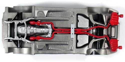 painted chassis of he amt camaro kit