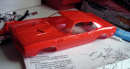 painting the plymouth cuda
