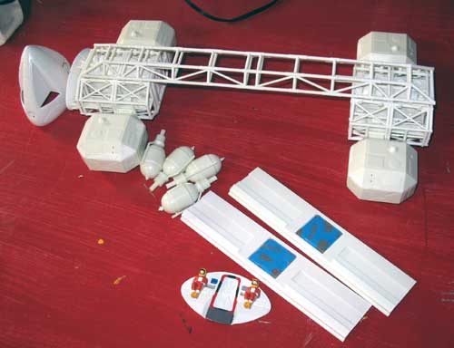 some assembly for the space 1999 eagle