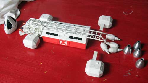 mock up of parts for the eagle kit