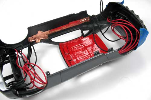 running cooper tape for wiring inside the camaro body