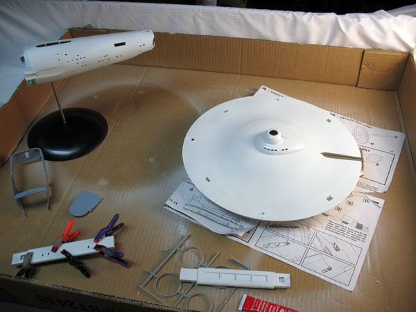 star trek enterprise assembled and mocked up parts