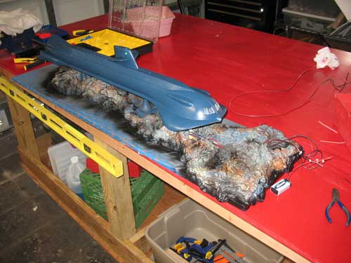 moebius seaview on display base with wirings